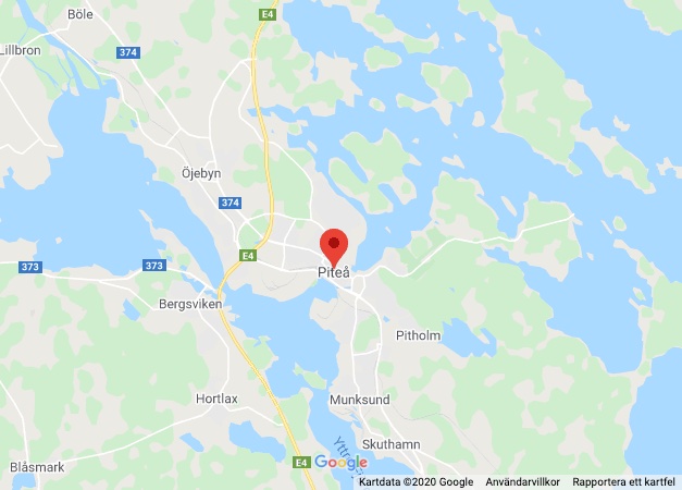 Karta över Piteå